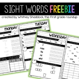 Sight Word Practice Printables for Morning Work FREEBIE