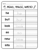 Sight Word Practice: Read, Trace, Write