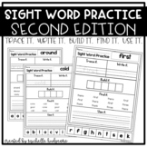 Sight Word Practice SECOND (Trace it. Write it. Build it. 