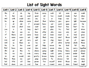 in worksheets grade 1 free english {220 by of Pocketful Sheets Practice words} Sight Word