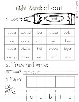 3rd grade sight words pdf