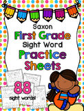Sight Word Practice Sheets for First Grade {Saxon Phonics}