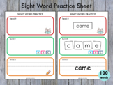 Sight Word Practice, Sight Word Game Printable, Kindergart