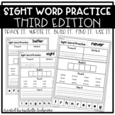 Sight Word Practice THIRD (Trace it. Write it. Build it. F