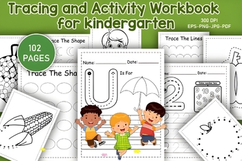 Preview of Sight Word Practice, Tracing and Activity Book for K, Games, Summer Activities