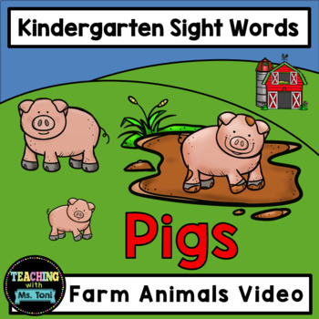 Sight Word Practice Video, Kindergarten, Farm Animals by Teaching with Ms  Toni