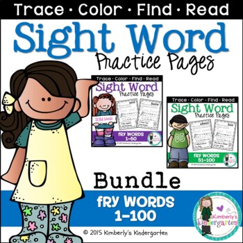 Preview of Sight Word Practice Worksheets | Fry Words 1-100 