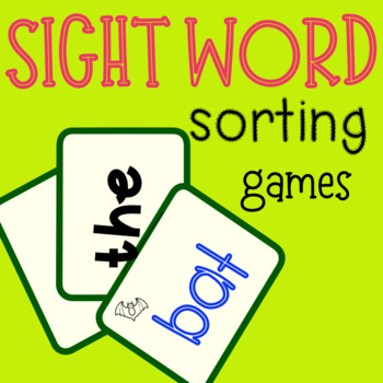 Preview of Sight Word Practice and CVC Activities for matching and sorting GAMES