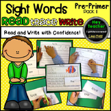 Sight Word Activities  Pack #1 (Pre-Primer)
