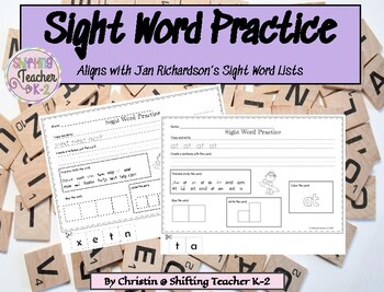 Preview of Sight Word Practice - Aligns with Jan Richardson's Sight Word Lists