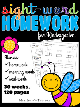 Preview of Sight Word Practice or Homework