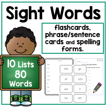 Preview of Sight Word Practice with Sight Word Lists and Sight Word Flashcards