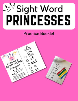 Preview of Sight Word Princesses Practice Booklet