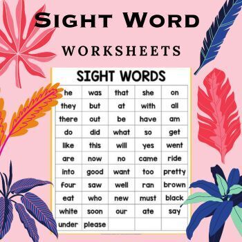 Preview of Sight Word Printable Worksheets