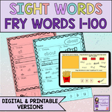 Sight Word Printable and Digital Practice | Fry Sight Words 1-100