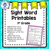 Sight Word Printables (1st Grade)