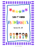 Sight Word Printables Bundle-Fry List Words 26-50