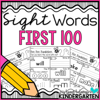 Preview of Sight Word Worksheets {First 100 Edition}