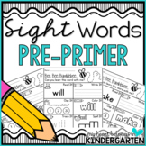 Sight Word Worksheets {Pre-Primer Edition}