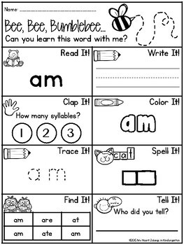 Sight Word Printables {Primer Edition} by My Heart Belongs ...