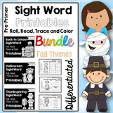 Sight Word Printables: Roll, Read, Trace & Color BUNDLE Pr
