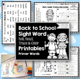 Sight Word Printables: Roll, Read, Trace & Color Back to S