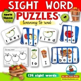 Sight Word Puzzles | Apple Theme | Learning to Read
