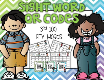 Sight Word QR Codes: 3rd 100 FRY Words by Lanier's Lions | TPT