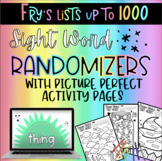 Sight Word Randomizers Fry's 1-1000 with Picture Perfect S