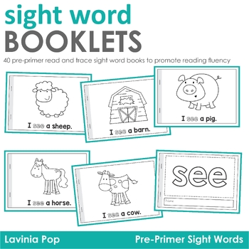 Preview of Sight Word Read & Trace Readers: Pre-Primer Sight Words