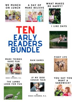 Preview of Sight Word Reader 10 Book Bundle Early Reader PreK Kinder Frys Words