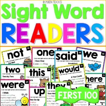 Sight Word Readers Fry's First 100 Words by Kadeen Teaches | TpT