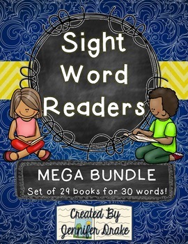 Preview of Sight Word Readers MEGA BUNDLE ~Set of 29 6 page Readers~ CC Aligned