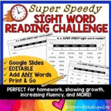 Sight Word Reading Challenge! PERFECT for homework , cente
