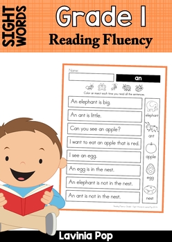 Preview of Sight Word Reading Fluency: Grade 1 Sight Words