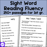 High Frequency Sight Word Reading Fluency Passages for 1st