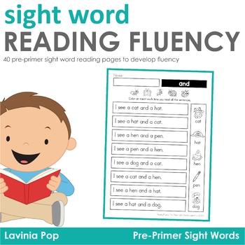Preview of Sight Word Reading Fluency: Pre-Primer Sight Words