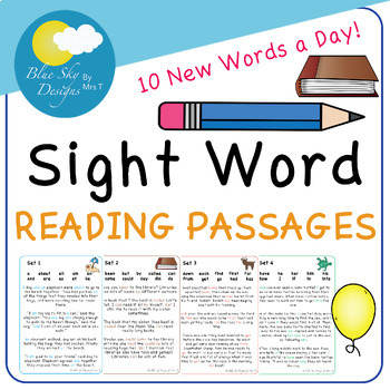 Preview of Sight Word Reading Passages (10 New Words a Day)