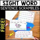 Sight Word Reading, Writing, and Sentence Scrambles FREEBIE
