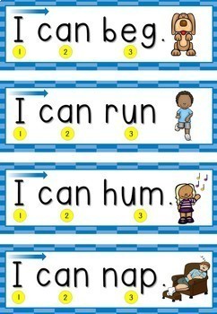 sentence strips with pictures distance learning by little wombats