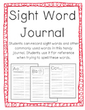 Sight Word Recording Journal