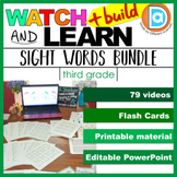 Watch, Build & Learn Sight Words Third Grade BUNDLE │ 79 V