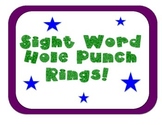 Sight Word Ring Cards