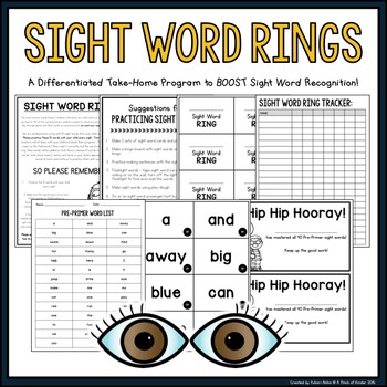 Preview of Sight Word Rings • A Differentiated Take-Home Program