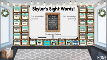 Preview of Sight Word Room- Editable BUNDLE! *links included*