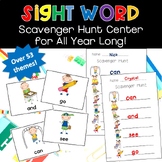 Sight Word Scavenger Hunt Center *Editable* for ALL YEAR!