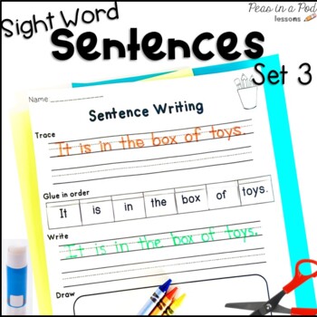 Preview of Sight Word Scramble ✏️ Sentence Scramble Cut and Paste ✏️ Sentence Scrambles