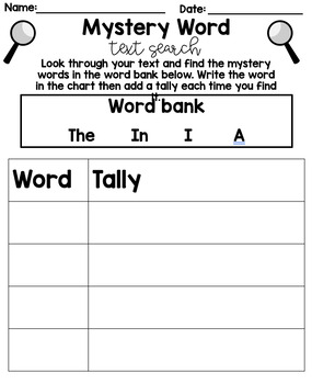 Preview of Sight Word Search