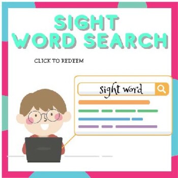 Preview of Sight Word Search Boom Card Activity