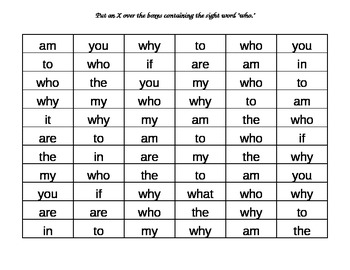 Preview of Sight Word Search Grids